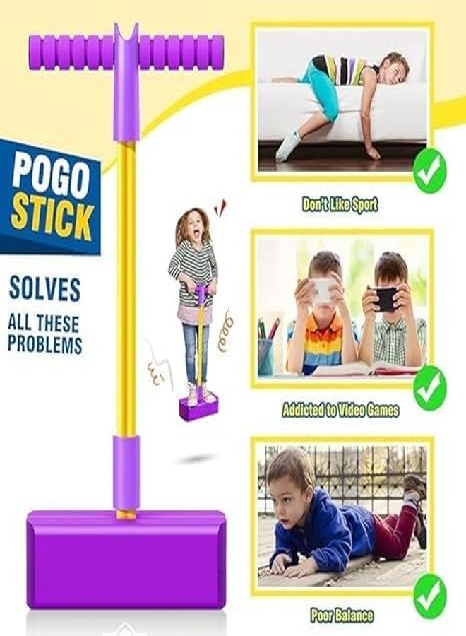 Kunji Kids Pogo Jumper for Toddlers - Soft Foam Bungee Pogo Stick with Squeaky Sounds | Safe Indoor & Outdoor Bouncing Toy | Balance & Coordination Training Toy for Boys & Girls Age 3+ - Image 2